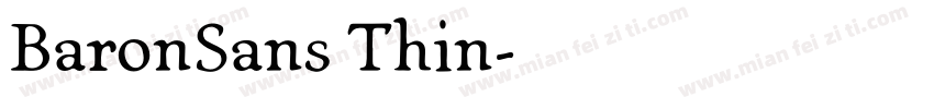 BaronSans Thin字体转换
